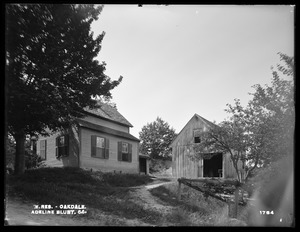 Wachusett Reservoir, Adeline Blunt's buildings, on the northerly side of High Street, from the southeast, Oakdale, West Boylston, Mass., Jun. 16, 1898