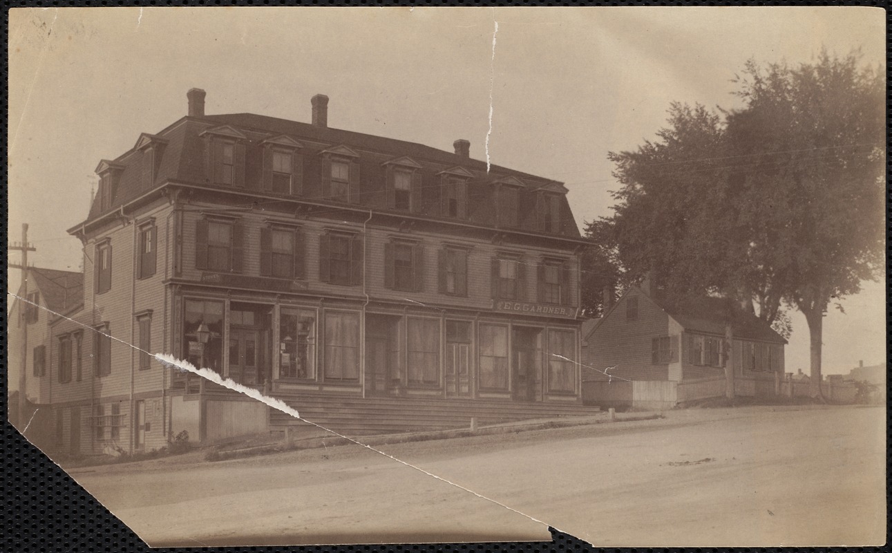 Gardner Block, which stood on [the] south side of Jackson square, just east of the old Lathrop hous[e], which was moved south, and the present Electric Light Bldg. now stands there
