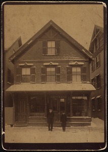Old Crane store, about 1885. Store located where Commercial St. turns into corner
