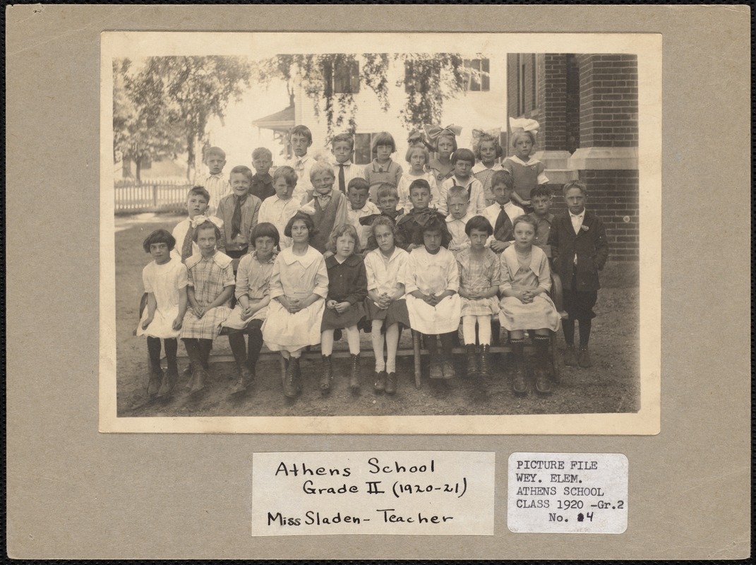 Athens School Grade II (1920-21), Miss Sladen - teacher