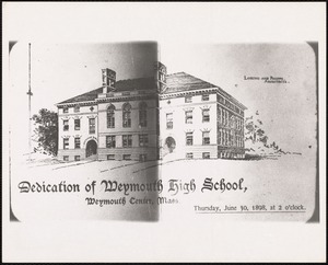 Dedication of Weymouth High School, Weymouth Center, Mass.