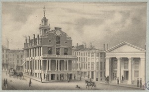 Boston, Massachusetts. City Hall and U.S.B. Bank