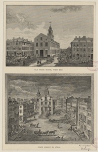 Old State House, West End ; State Street in 1801