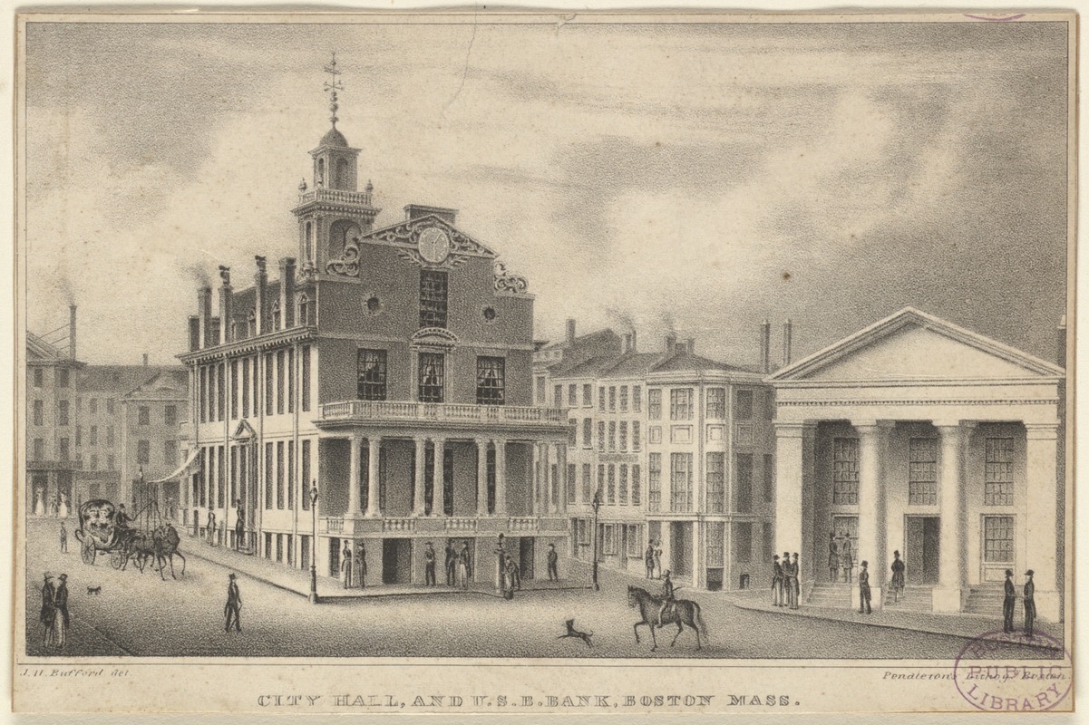 City Hall, and U.S.B. Bank, Boston Mass.