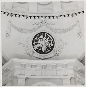 Massachusetts State House, ceiling of present Senate chamber, 1963