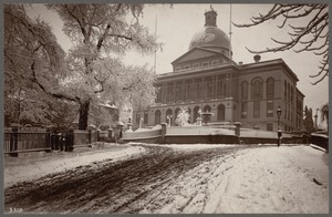 Boston, Massachusetts. State House, from Park Street, February, 1884