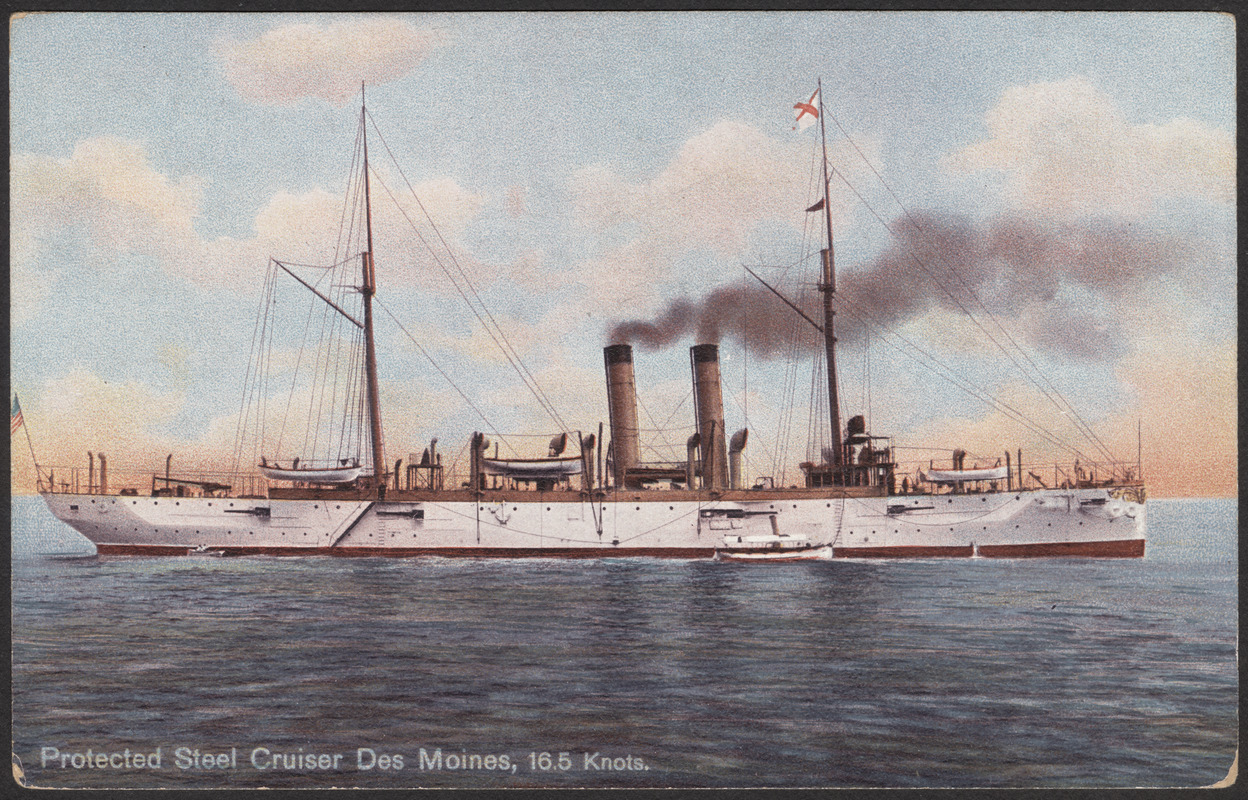 Protected Steel Cruiser Des Moines, 16.5 knots