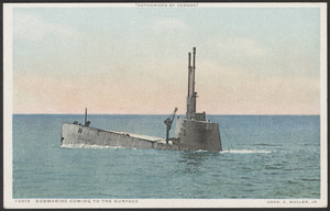 Submarine coming to the surface