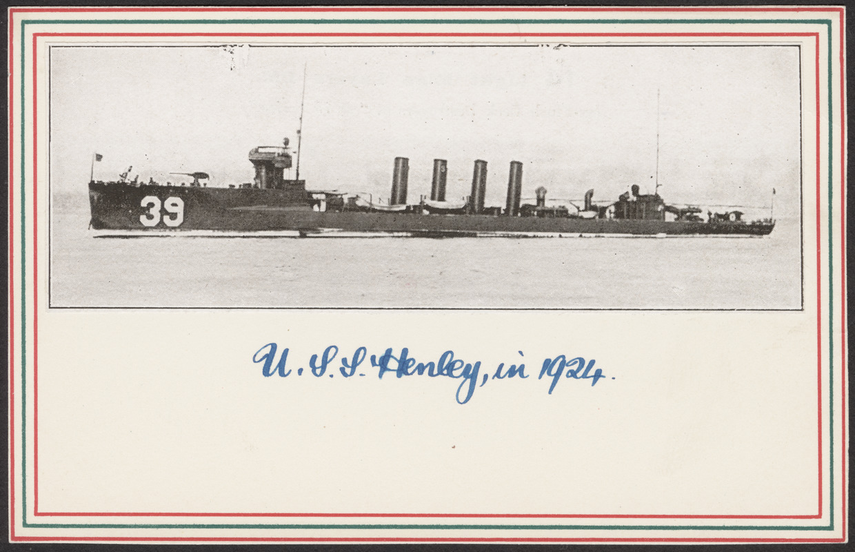 U.S.S. Henley, in 1924