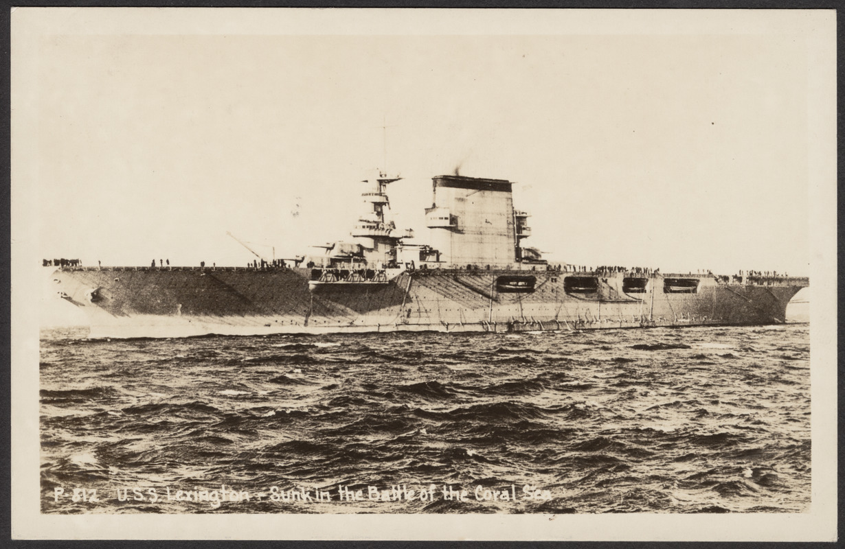 U.S.S. Lexington- sunk in the Battle of the Coral Sea