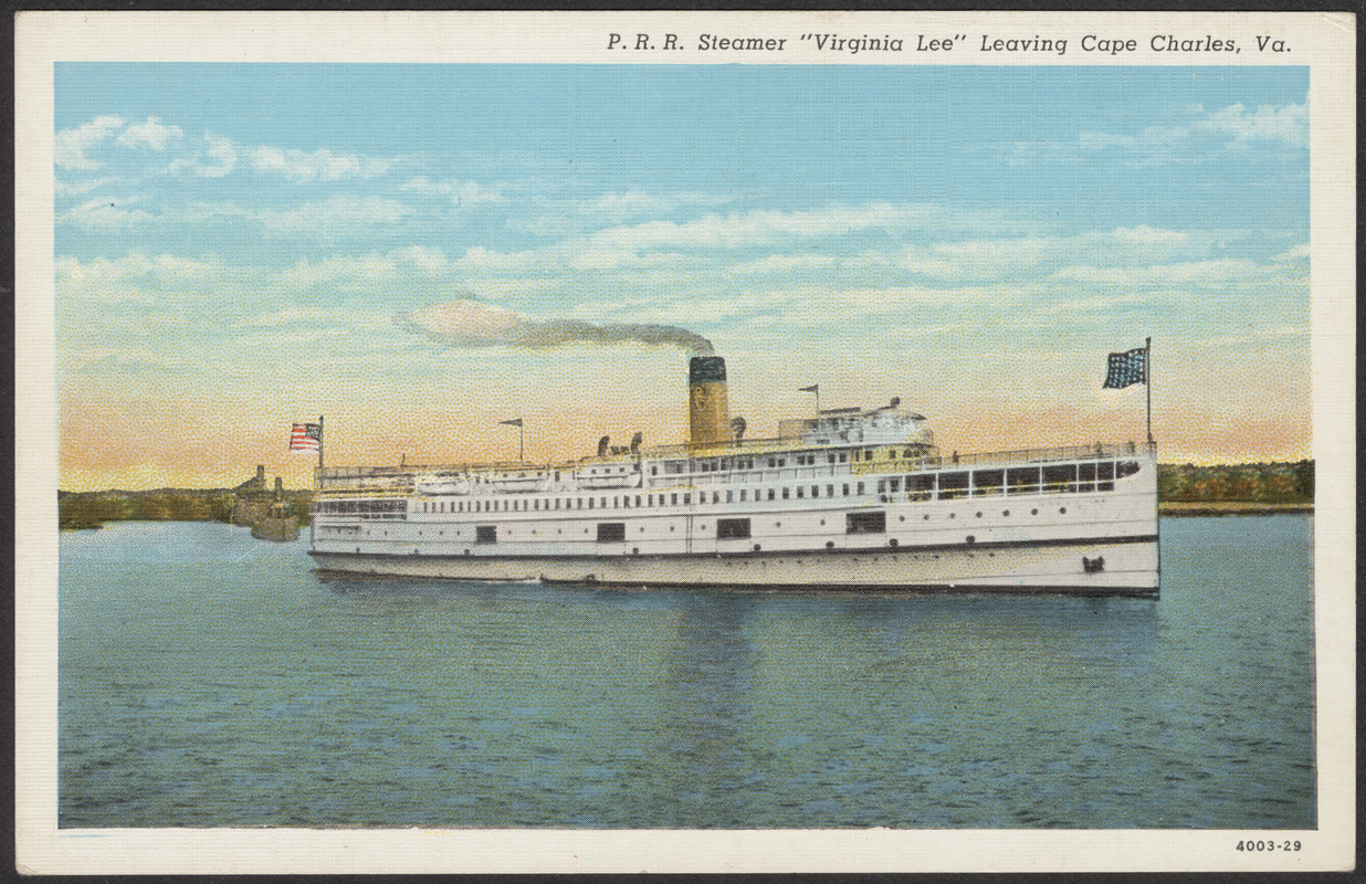 P.R.R. Steamer "Virginia Lee" leaving Cape Charles, Va.