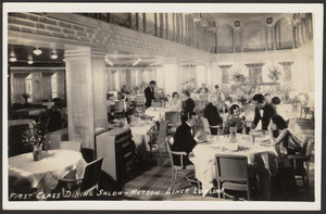First class dining salon- Matson Liner Lurline