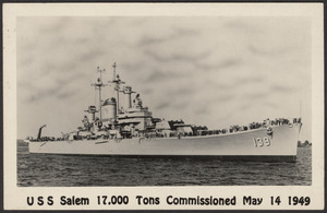 USS Salem 17,000 tons commissioned May 14 1949