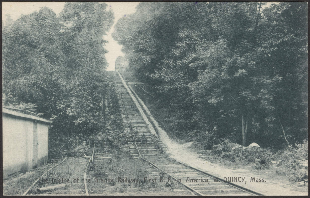 The Inkline of the Granite Railway, first railroad in America