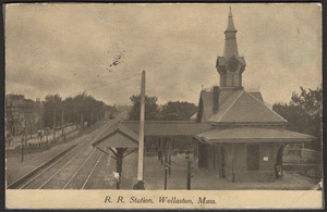 R.R. station, Wollaston, Mass