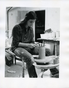 Sally Bloodgood '72 in ceramics class