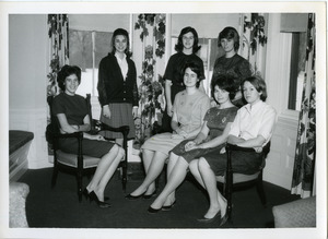 Social Committee 1963: Standing: I. Vardavoulis, R. Bendleton, M. Jasper; seated: L. Richardson (Chairman), M. Ketcham, M/ Johnson, C. Chamberlain