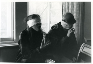 Abbot Academy students in blindfolds