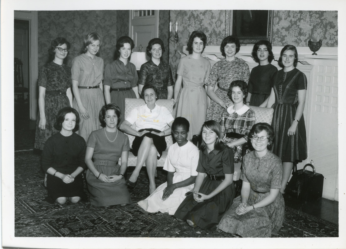 Abbot Academy Photography Club: back row: D. Miller, C. Sorensen, F. Moxon, J. Briggs, M. Ketcham, M. Travens, L. Hannon, C. Stevenson; front row: N. Moll, J. Van Aubel, Mrs. Ellis (Advisor), M. Githungo, L. Bingham, J. Harney (President), G. Gruver