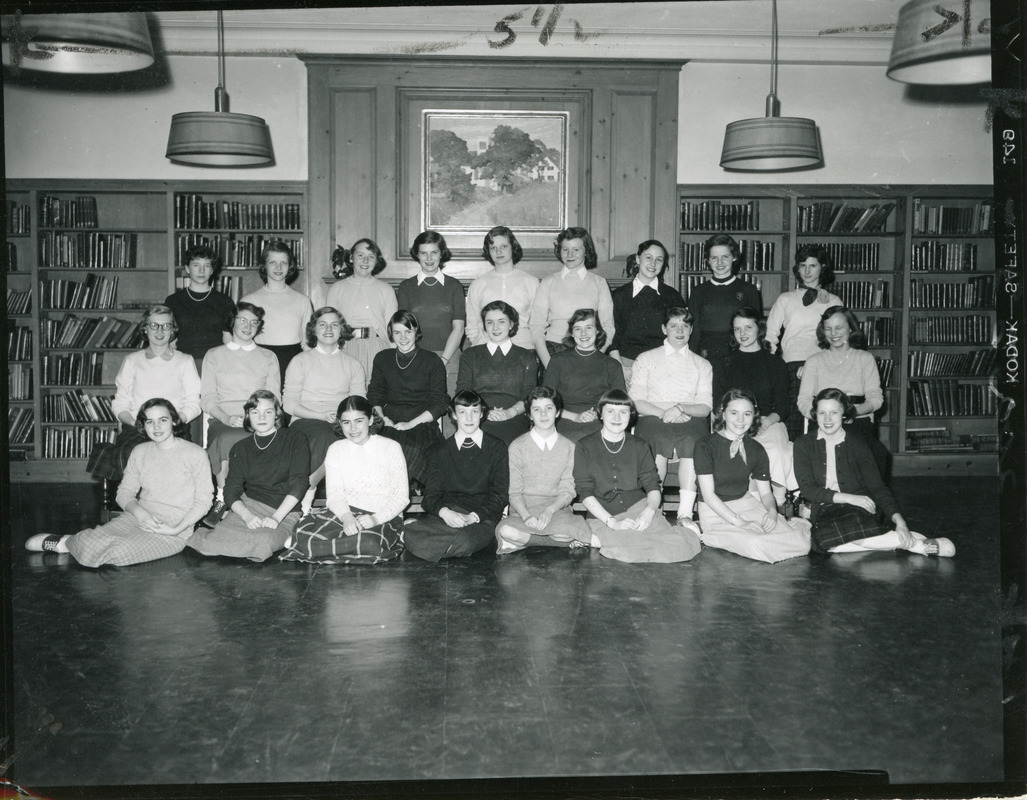 Abbot Academy Prep Class: back row: C. Hubbard, M. Holbrook, L. Morley, A. Cleveland, A. Moulton, J. Lamprey, G. Harrison, L. Gibbs, J. Morelli; second row: D. Fleming, P. Fryling, P. Coryell, N. Eastham, C. Maynard, G. Baldwin, C. Howes, M. Hewins, D. Sarota; first row: P. Carpenter, C. Emery, L. Hanson, M. Cooper, M. Minard, C. Higgins, J. Robinson, S. Schleman