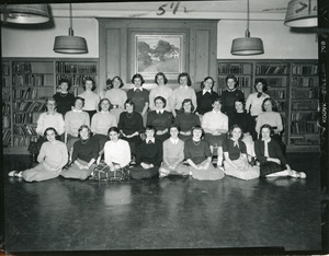 Abbot Academy Prep Class: back row: C. Hubbard, M. Holbrook, L. Morley, A. Cleveland, A. Moulton, J. Lamprey, G. Harrison, L. Gibbs, J. Morelli; second row: D. Fleming, P. Fryling, P. Coryell, N. Eastham, C. Maynard, G. Baldwin, C. Howes, M. Hewins, D. Sarota; first row: P. Carpenter, C. Emery, L. Hanson, M. Cooper, M. Minard, C. Higgins, J. Robinson, S. Schleman