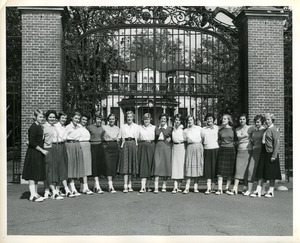 Abbot Academy new alumnae relatives: Penelope Holbrook, Judith Carpenter, Carolyn Kimball, Carol Reed, Cecilia Gomez, Deborah Tillson, Susan Rairdon, Nancy Cooper, Federica Owsley, Margo de Cholnoky, Shirley Slater, Leonora Colby, Sheila Prial, Ellen Parker, Anne Bowden, Judith Callahan, Elizabeth Artz