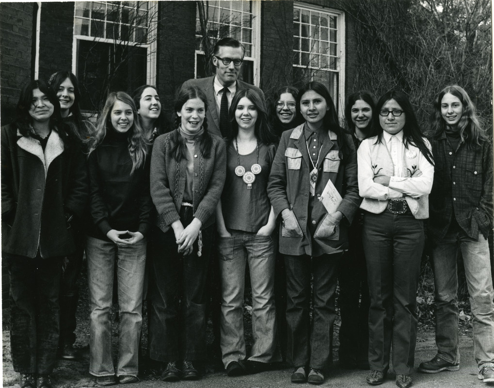 Rosebud Exchange Program students with Principal Don Gordon, including