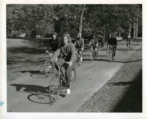 Abbot Academy students bicycling