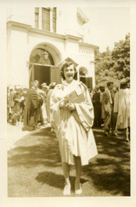 Patricia Ann Bowne in cap and gown