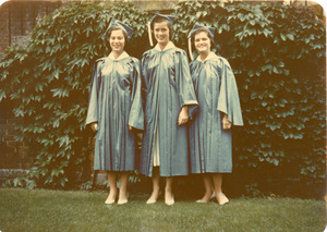Linda Jones, Anne Hunt, Suzanne Larter at graduation