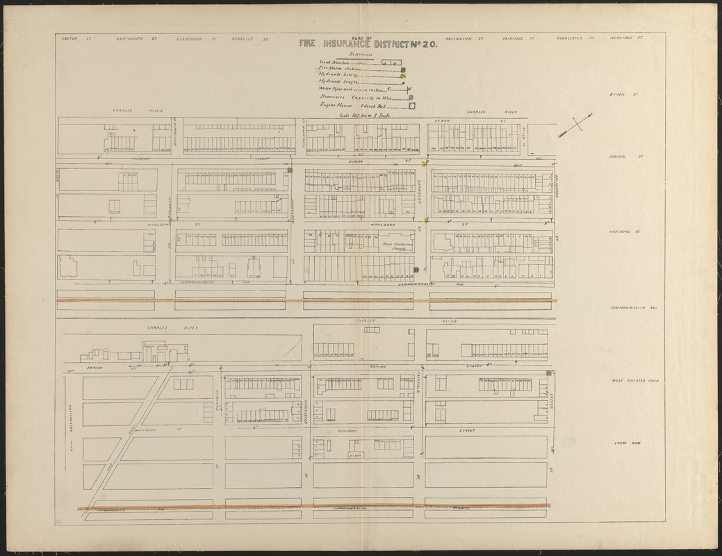 Fire insurance district atlas showing the fire insurance districts of the city of Boston