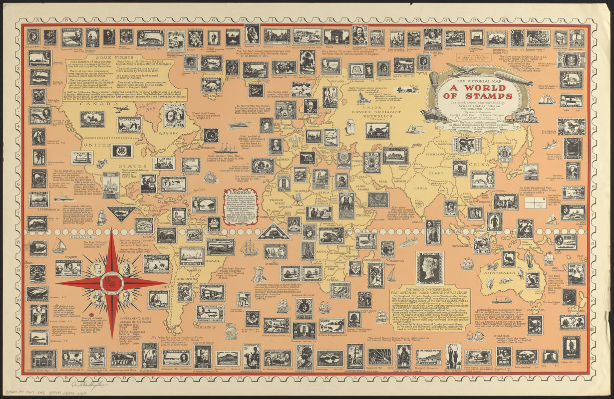 The pictorial map, a world of stamps