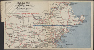 Bicycle map of north eastern Massachusetts