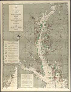 Index chart of natural oyster bars, crab bottoms, clam bars and triangulation stations of Maryland surveyed by Maryland Shell Fish Commission in cooperation with United States Bureau of Fisheries and United States Coast and Geodetic Survey, 1906-1912