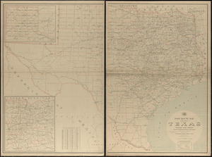 Post route map of the state of Texas showing post offices with the intermediate distances on mail routes in operation on the 1st of December, 1903