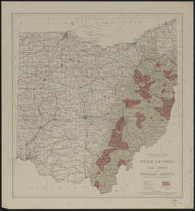 State of Ohio coal fields and producing districts