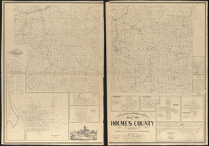 Sectional & topographical map of Holmes County, Ohio
