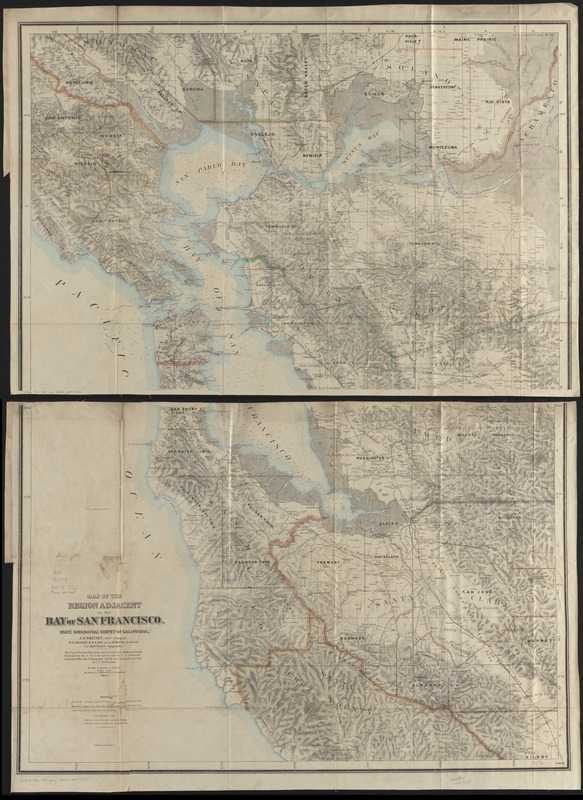 Map of the region adjacent to the Bay of San Francisco