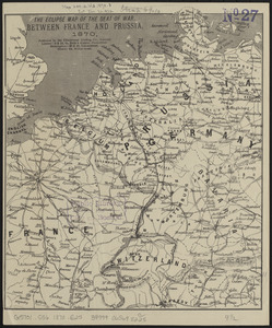 The eclipse map of the seat of war, between France and Prussia, 1870