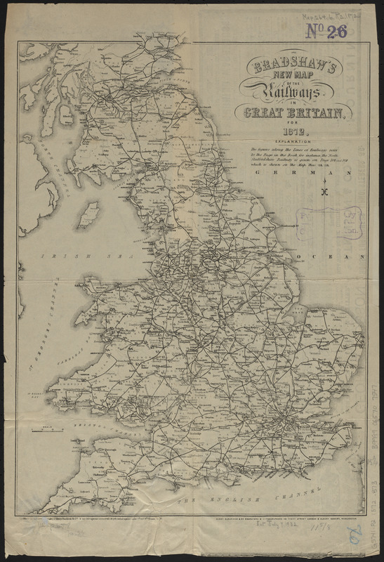 Bradshaw's new map of the railways in Great Britain for 1872