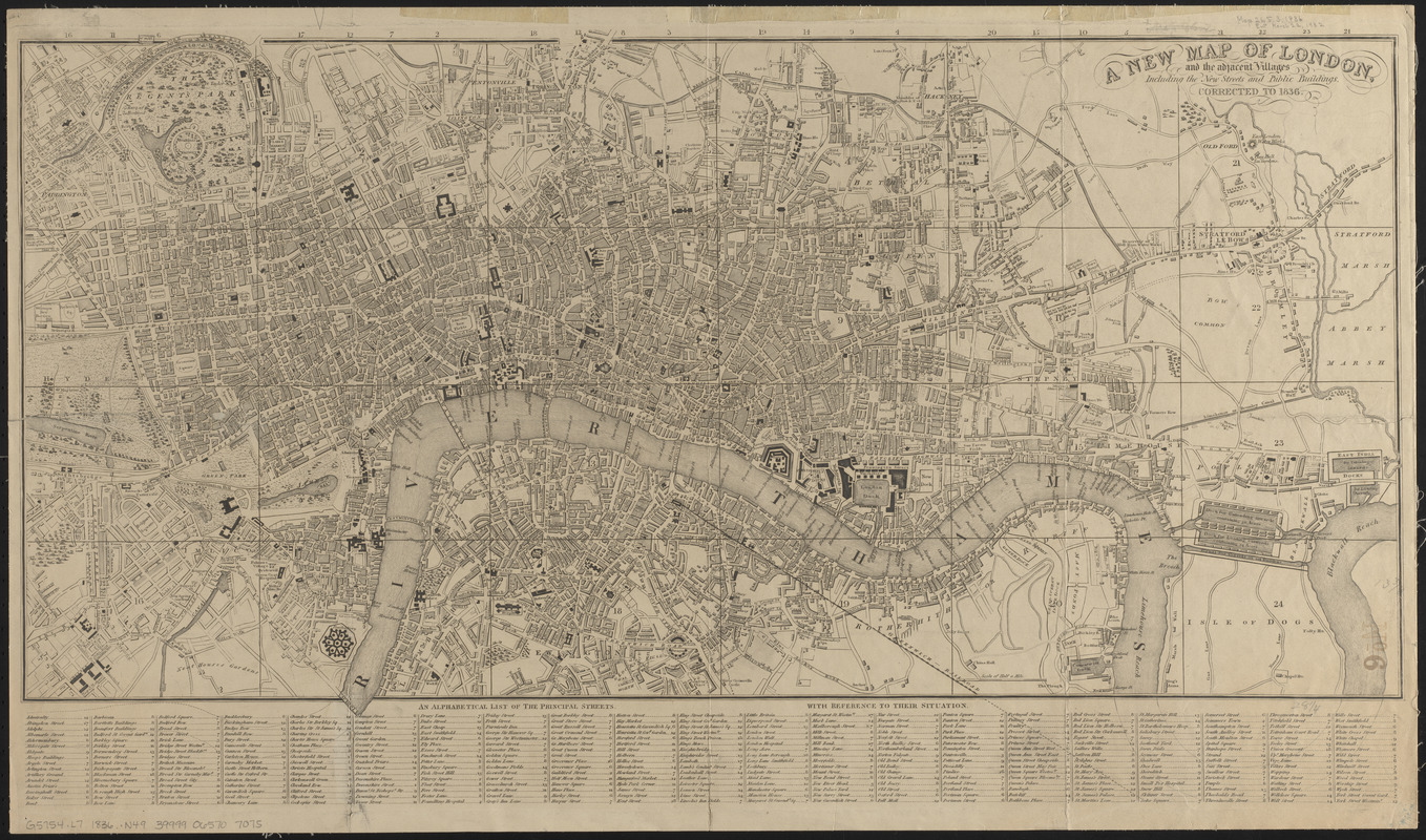 A new map of London, and the adjacent villages including the new streets and public buildings