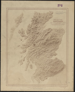 Photo relief map of Scotland
