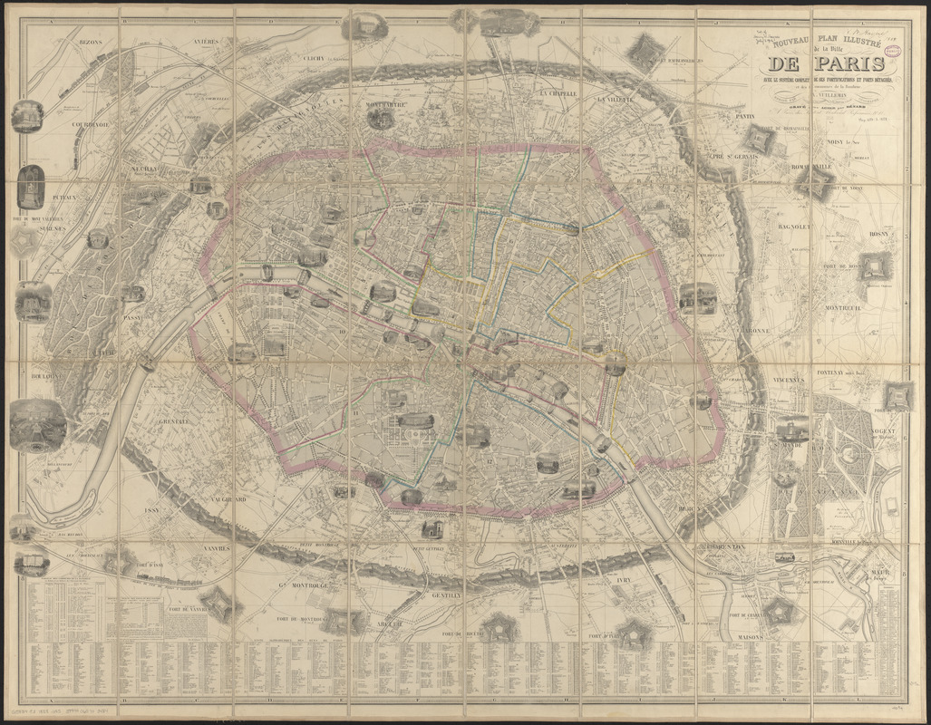 Nouveau plan illustré de la ville de Paris