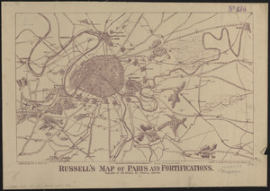 Russell's map of Paris and fortifications