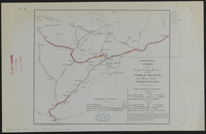 Comparative map of distances between Paris & Cologne, and likewise between Dover and Cologne