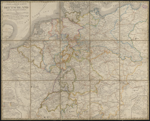 Post und reise-karte von Deutschland und den anliegenden ländern