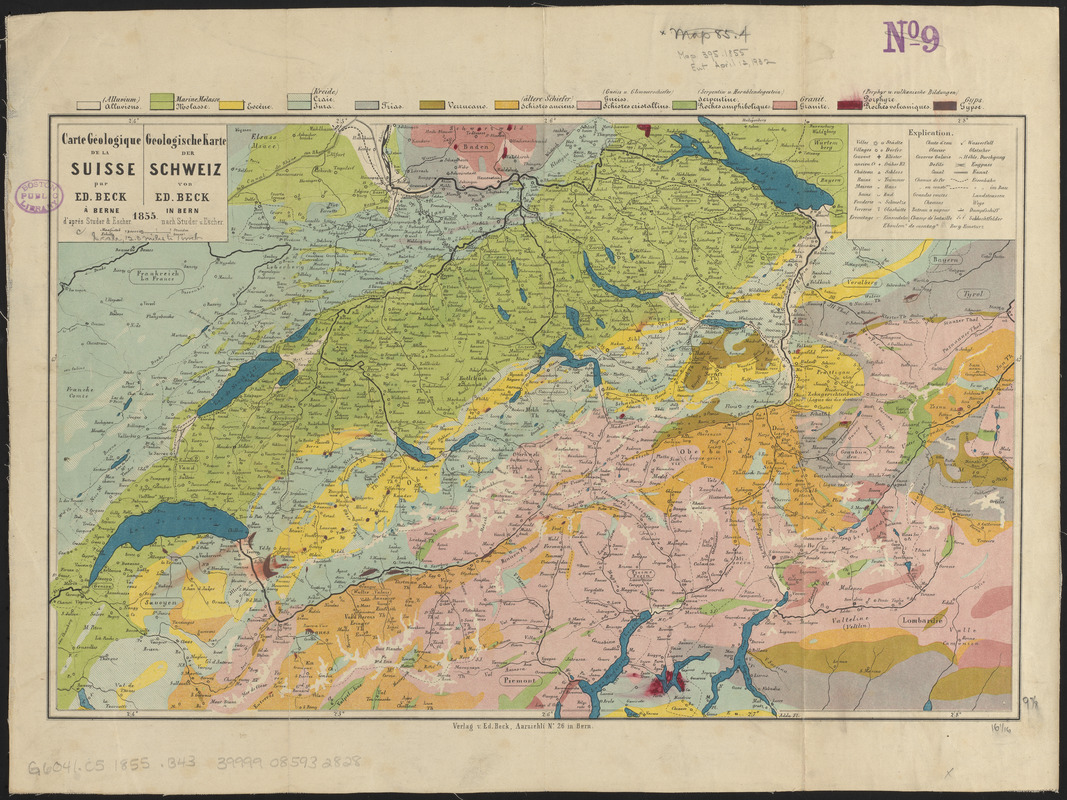 Carte geologique de la Suisse