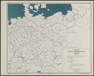 Germany, postal administrative districts, March 1943