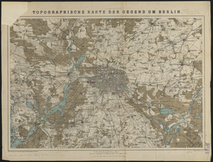 Topographische karte der gegend um Berlin