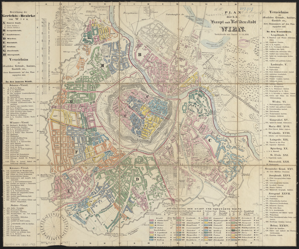 Plan der k.k. haupt- und residenzstadt Wien